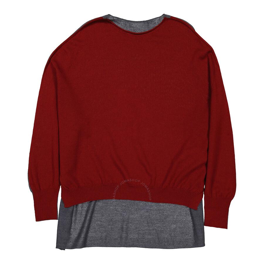 YOHJI YAMAMOTO Two-Tone Wool Blend Fine-Knit Jumper