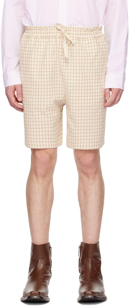 Drôle de Monsieur Beige 'Le Short Carreaux' Shorts