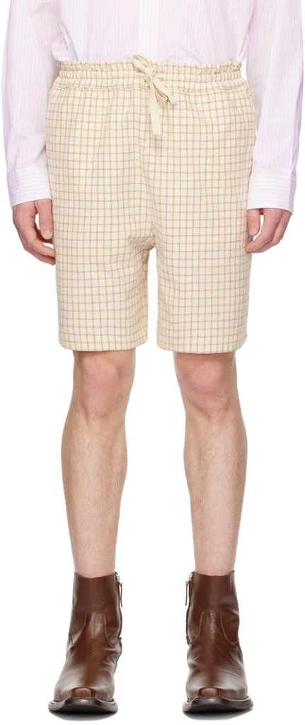 Drôle de Monsieur Beige 'Le Short Carreaux' Shorts 1