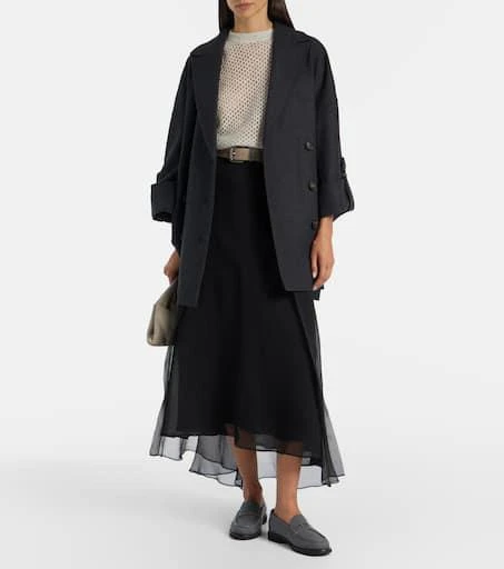 Brunello Cucinelli Monili leather-trimmed loafers 3