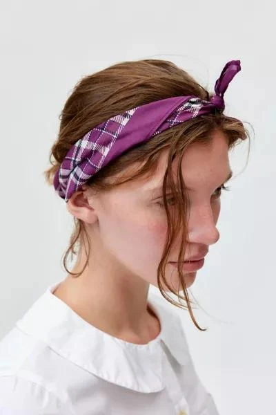 Urban Outfitters Plaid Cotton Bandana 1