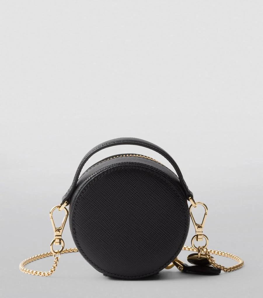 Prada Saffiano Leather Circular Mini Pouch 2