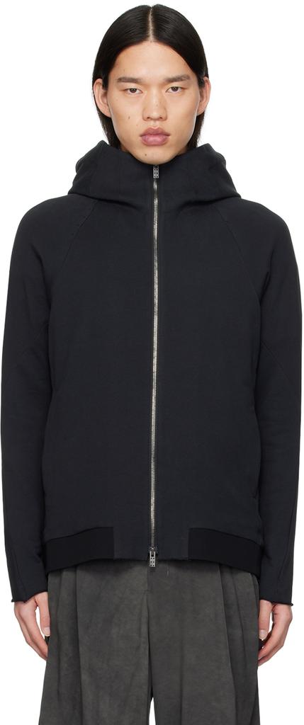 DEVOA Black Zip Hoodie