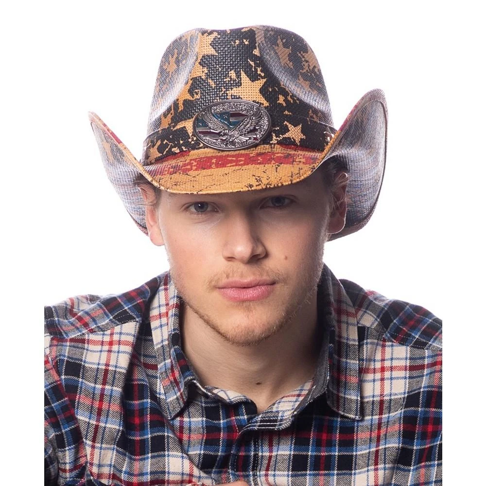 Epoch Hats Company Angela & William American Flag Cowboy Hat with Eagle 4