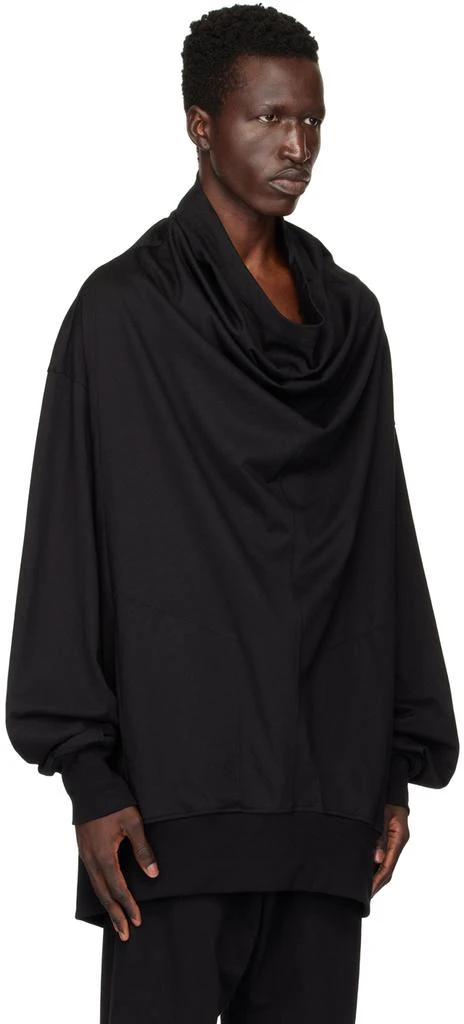 Julius Black Drape Long Sleeve T-Shirt 2