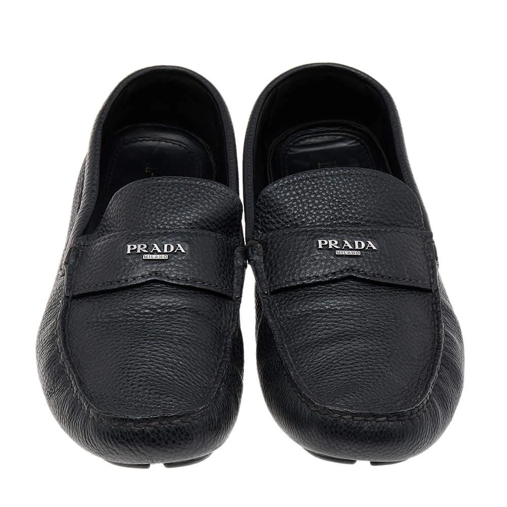 Prada Prada Black Leather Slip On Loafers Size 42.5 3
