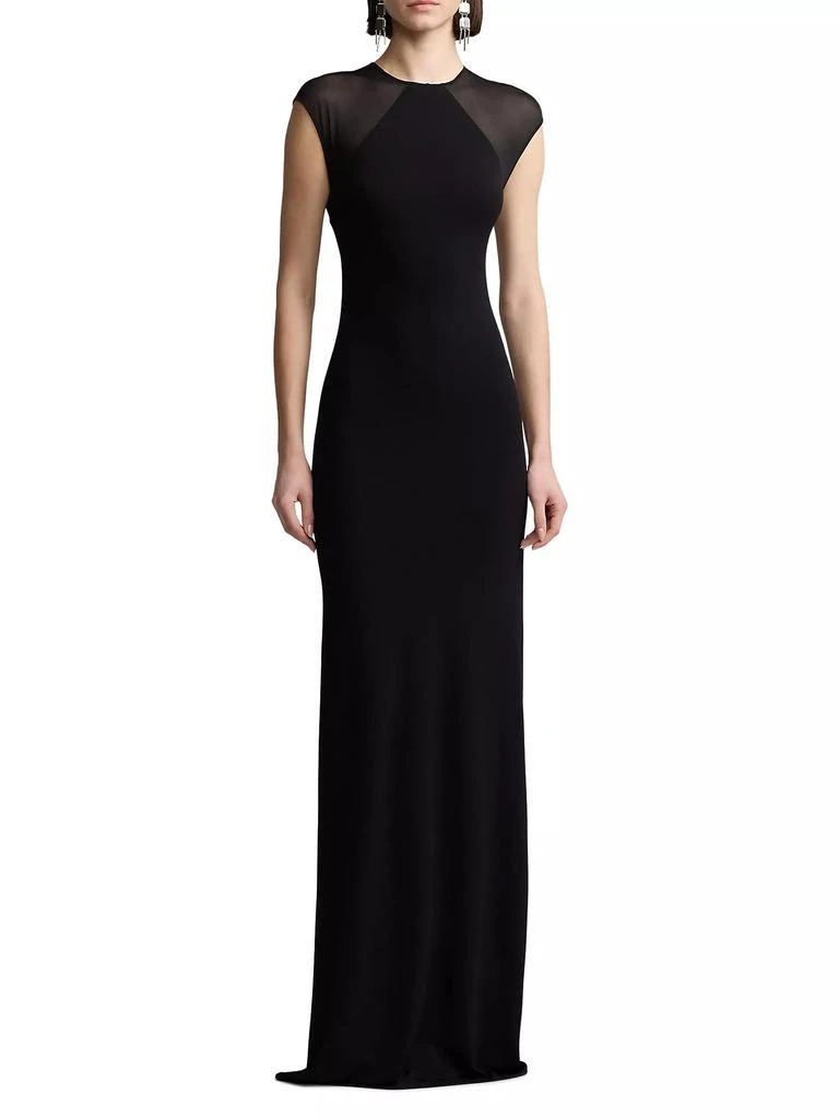 Ralph Lauren Mesh Cap Sleeve Slip Gown 2
