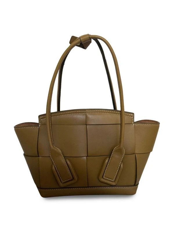 Bottega Veneta Seaweed Calfskin Leather Arco Mini Tote Bag 1
