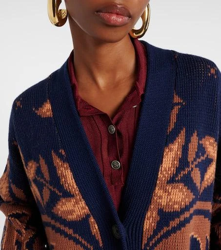 ETRO Jacquard wool cardigan 4