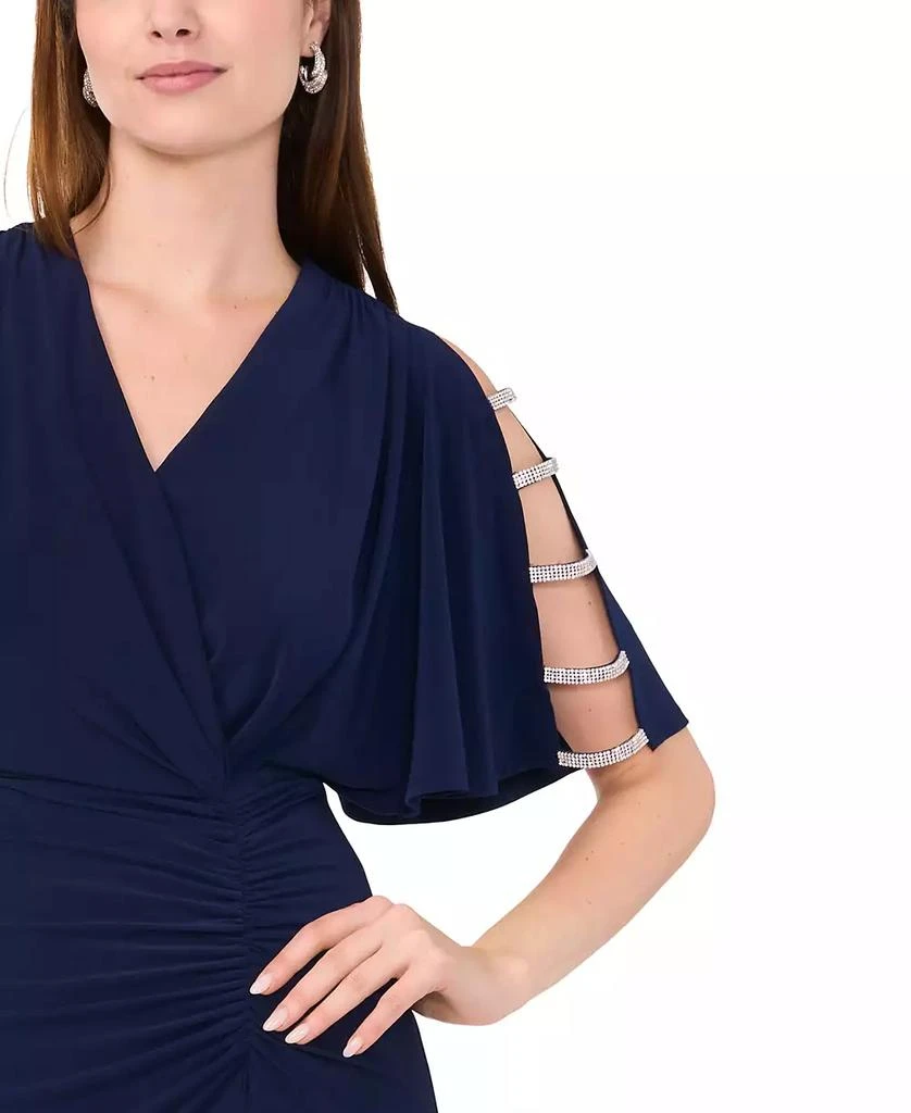 MSK Women's V-Neck Ladder-Trim Short-Sleeve Maxi Dress 5