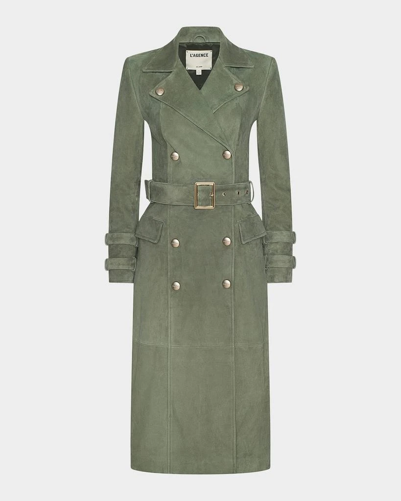 L
Agence Celina Suede Trench Coat