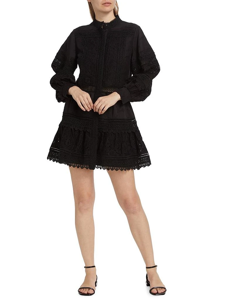 Alice + Olivia Cailin Tunic Dress - Black - Medium