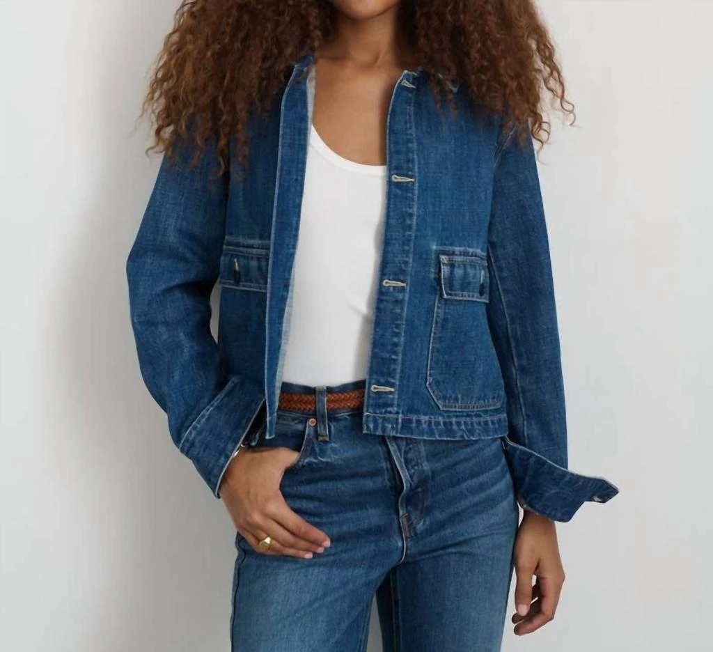 Alex Mill Marfa Cropped Jacket In Sapporo Wash 1