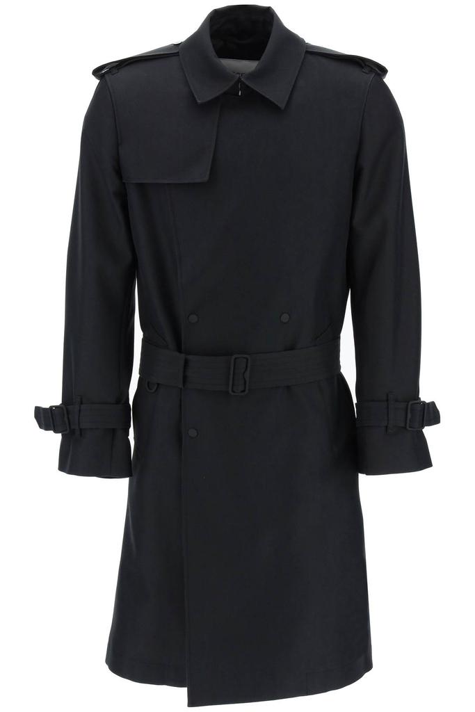 BURBERRY double-breasted silk blend trench coat