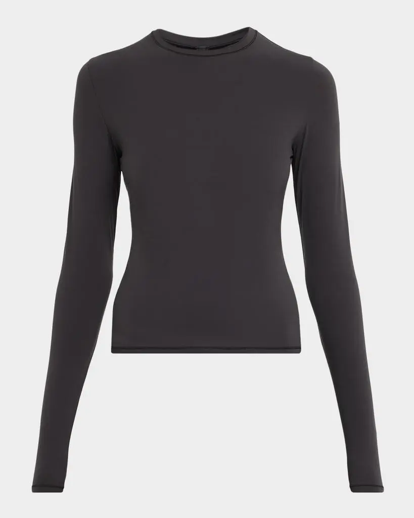 SKIMS Fits Everybody Crewneck Long-Sleeve T-Shirt