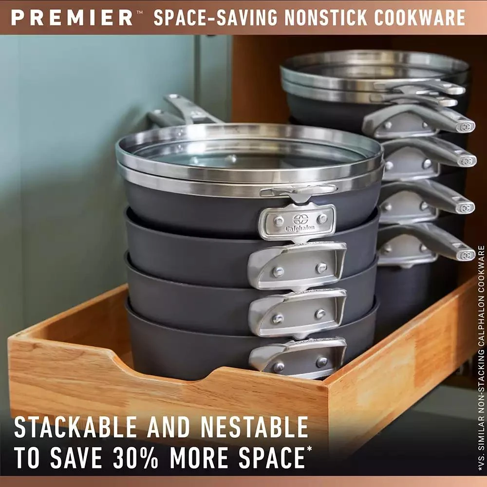 Calphalon Premier 10-pc. Space-Saving Hard-Anodized Nonstick Cookware Set 2