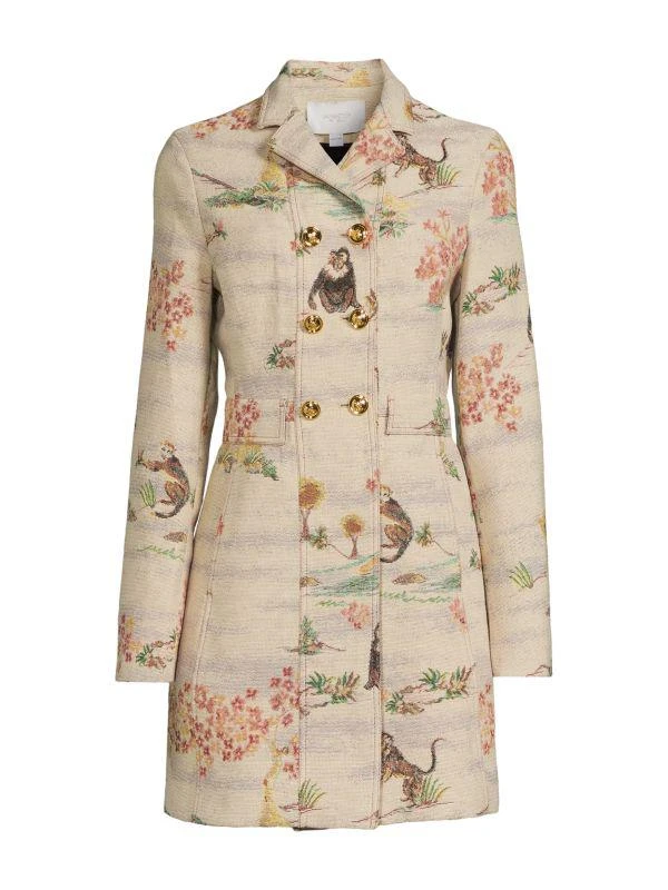 Giambattista Valli Double Breasted Print Coat 3