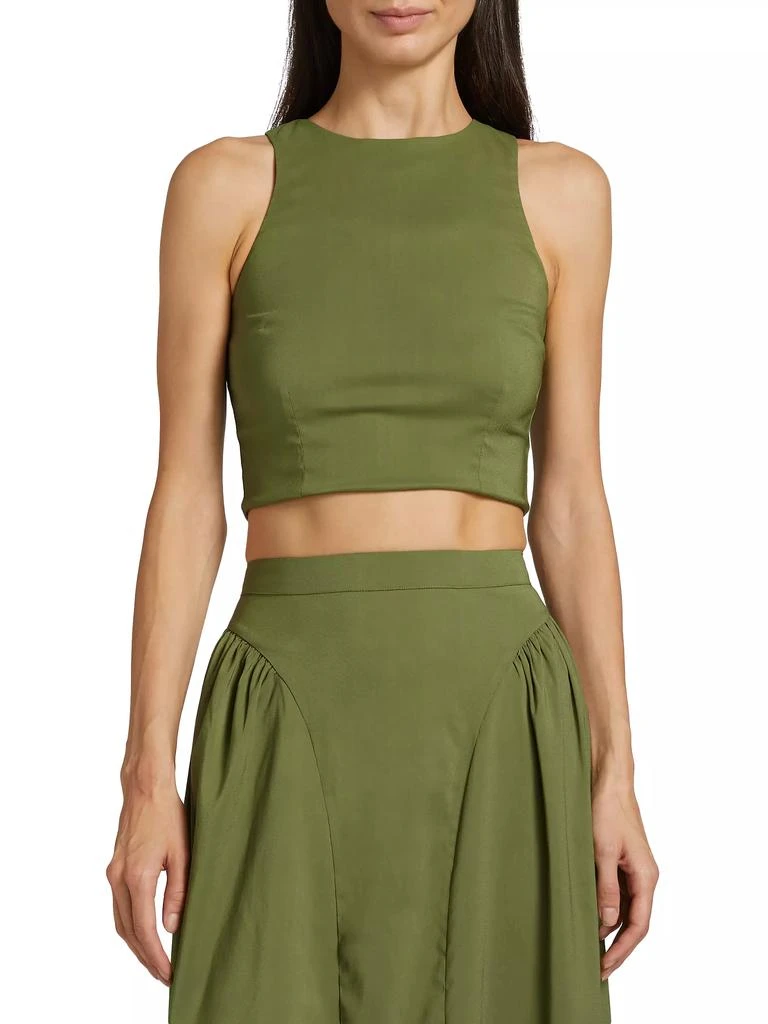 Azeeza Lina Satin Crop Top 3