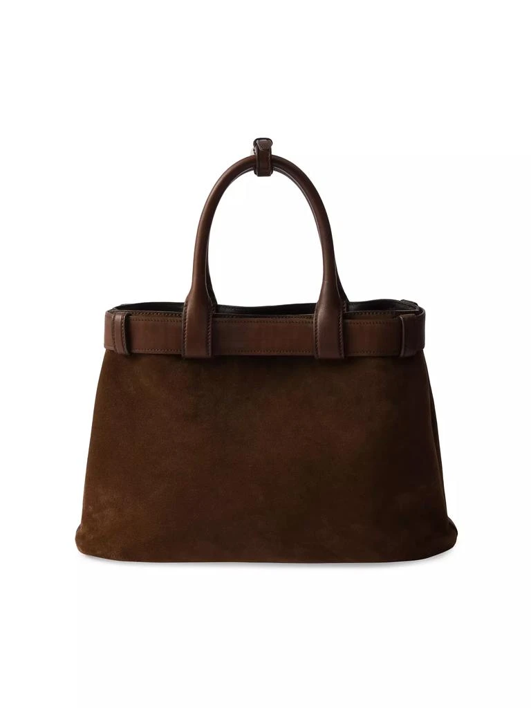 Prada Medium Buckle Suede Bag with Belt 3