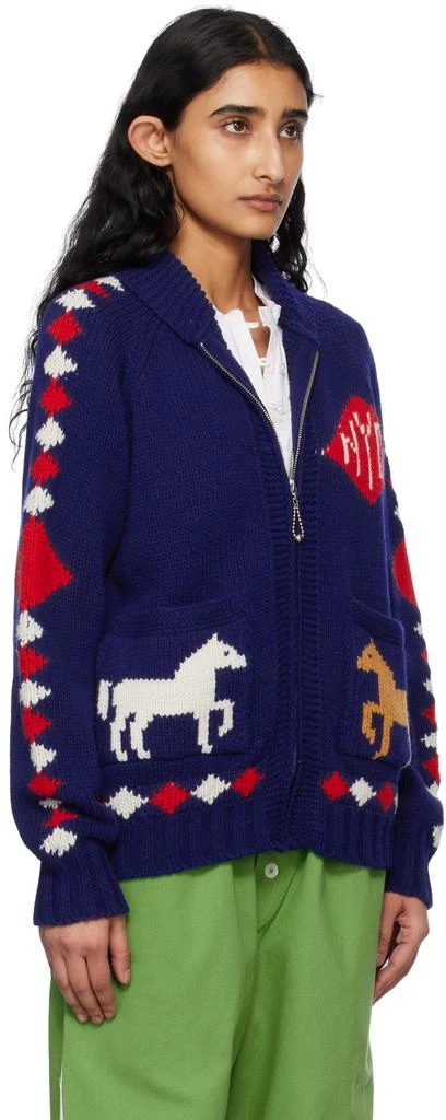 BODE Navy Diamond Corral Cardigan 2