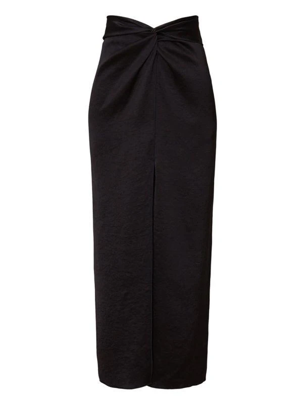 Nanushka Samara Twist Satin Maxi Skirt 4