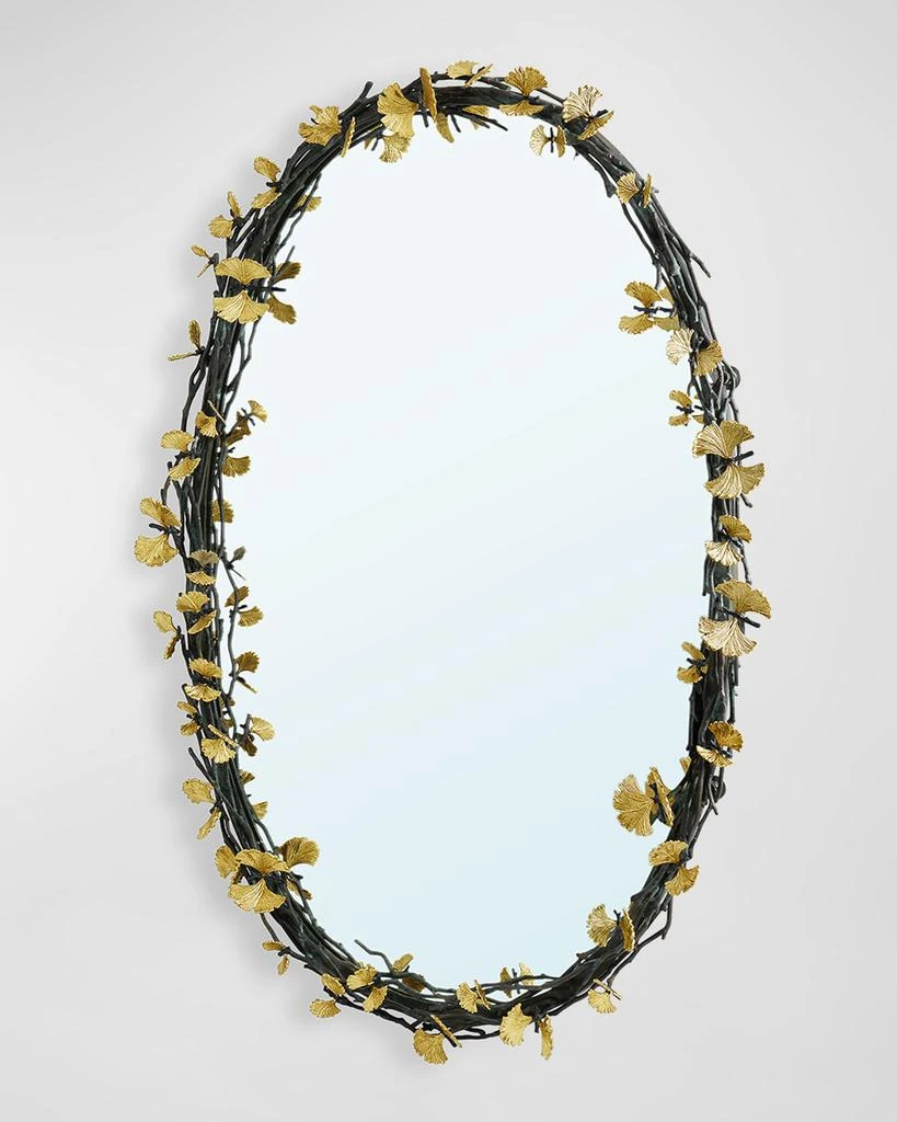 Michael Aram Butterfly Ginkgo Oval Wall Mirror - 39" 2