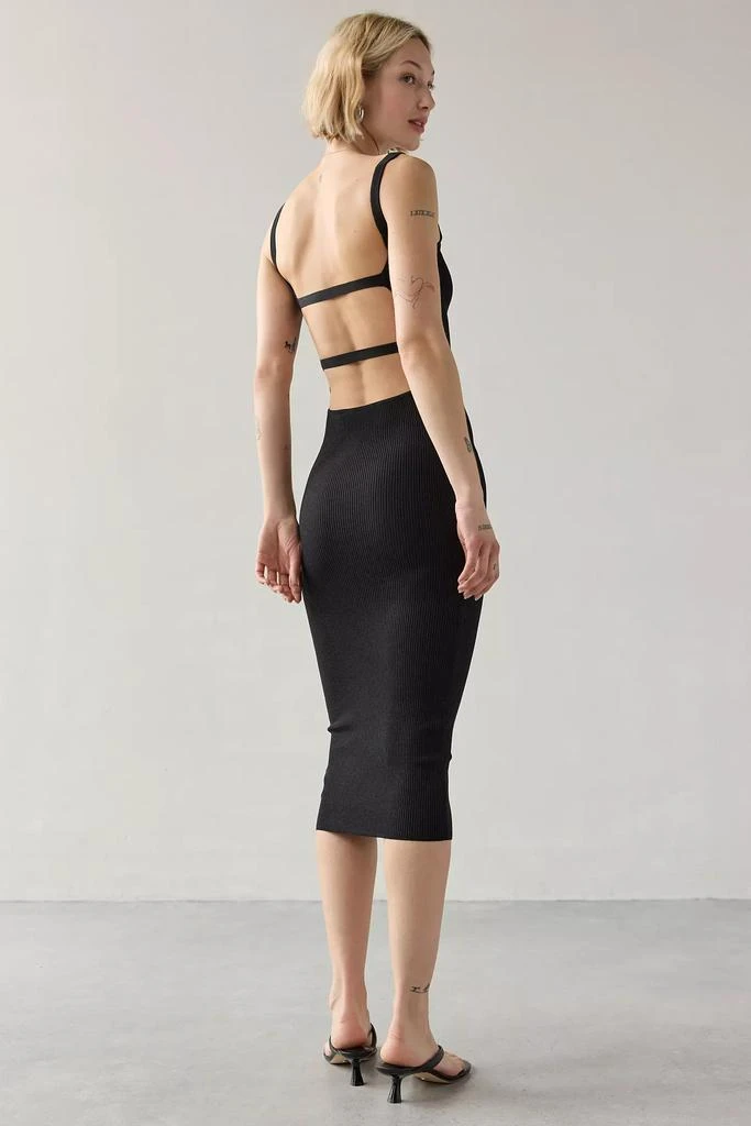 knee length dresses for ladies Body-Con Open Back Midi Dress main image 1
