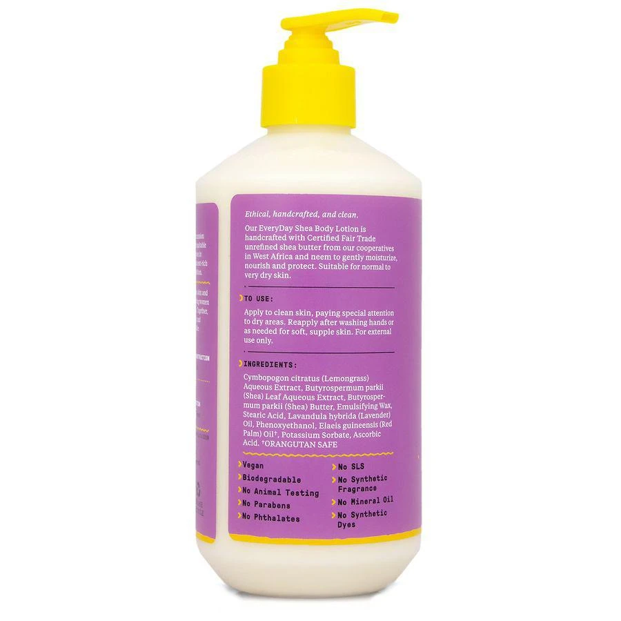 Alaffia Everyday Shea Body Lotion Normal to Very Dry Skin Lavender 7