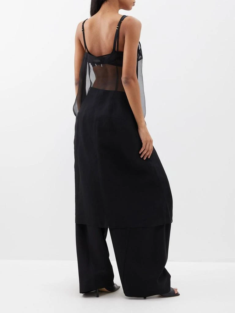 Raey Sheer layering silk slip dress 5