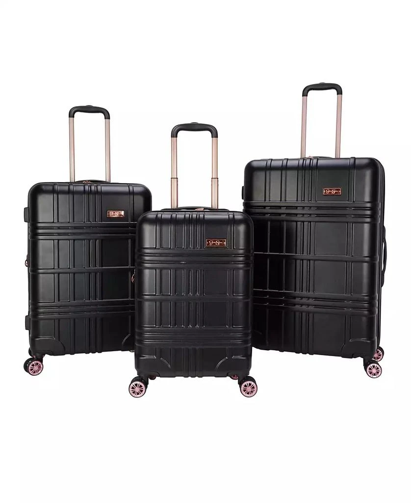 Jessica Simpson Jewel Plaid 3 Piece Hardside Luggage Set 1