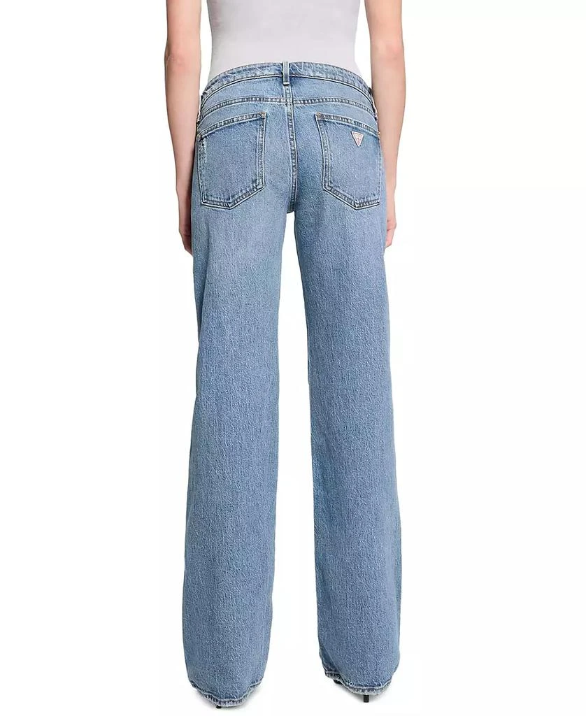 GUESS Women's Low-Rise Slouchy-Fit Wide-Leg Jeans 4
