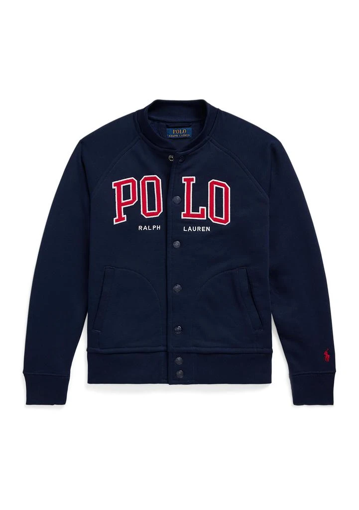 Ralph Lauren Boys 8-20 Logo Fleece Baseball Jacket