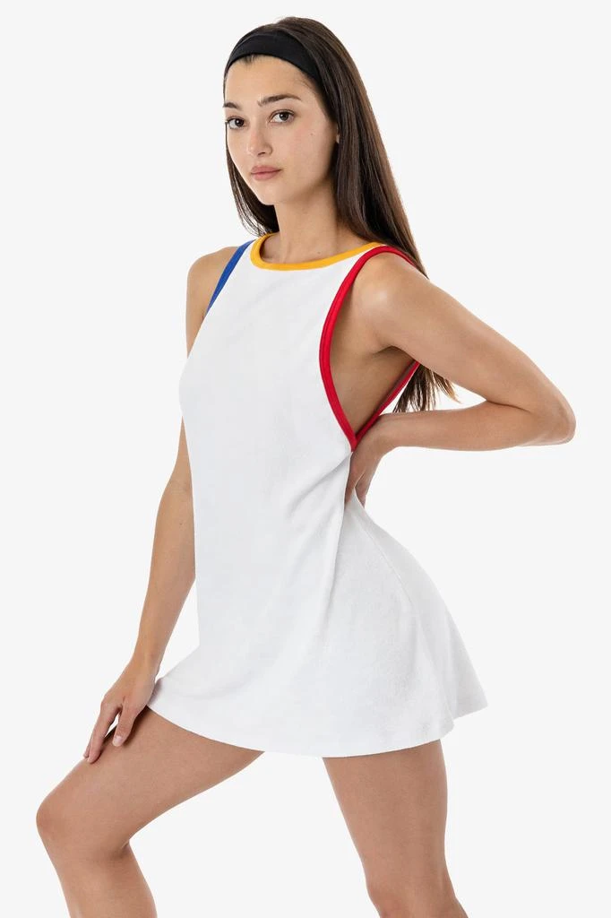 Los Angeles Apparel RLT3629 - Loop Terry Boatneck A-Line Dress 2
