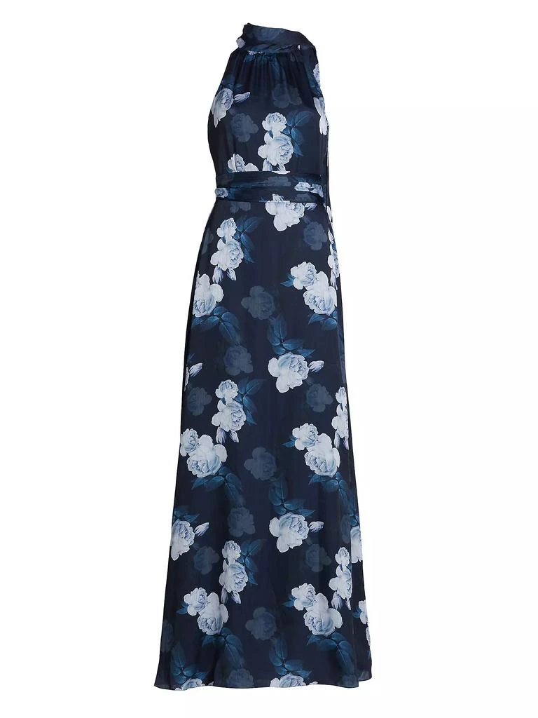 Sachin & Babi Kayla Floral Halter Maxi Cocktail Dress 1