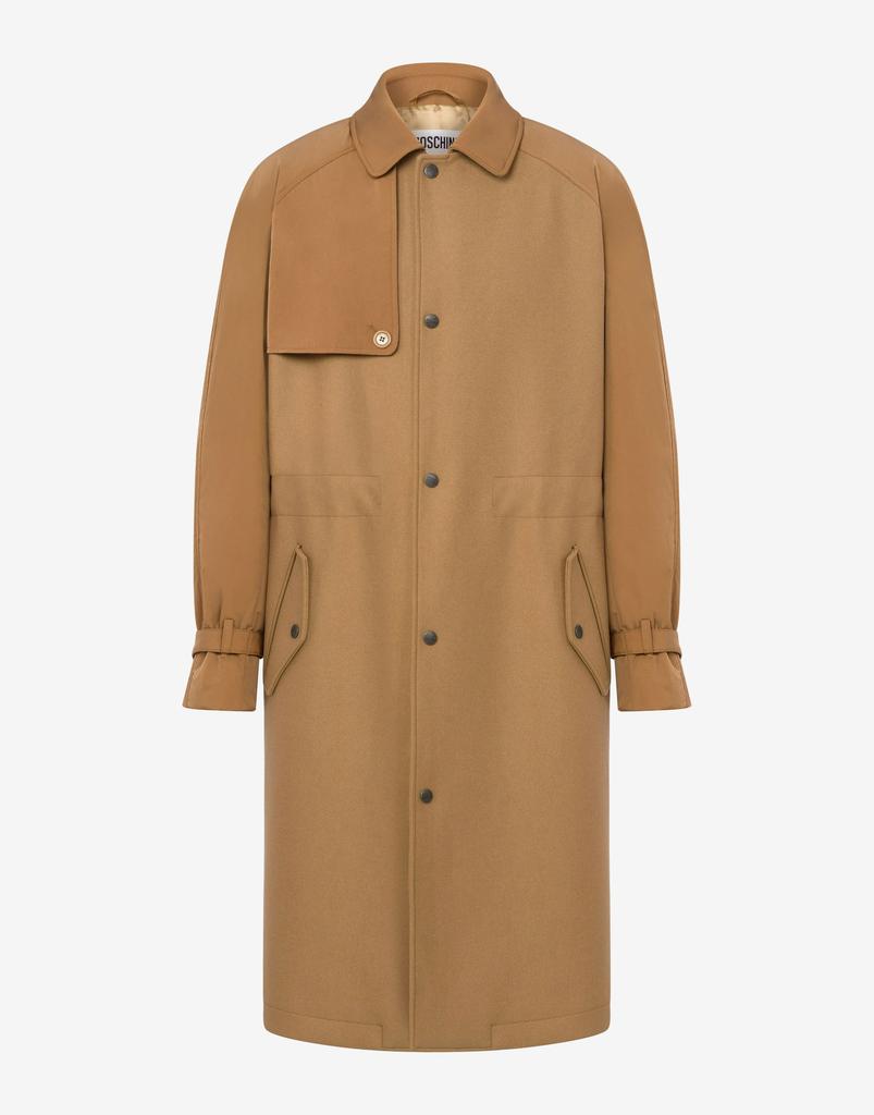 Moschino Wool Cloth And Nylon Coat
