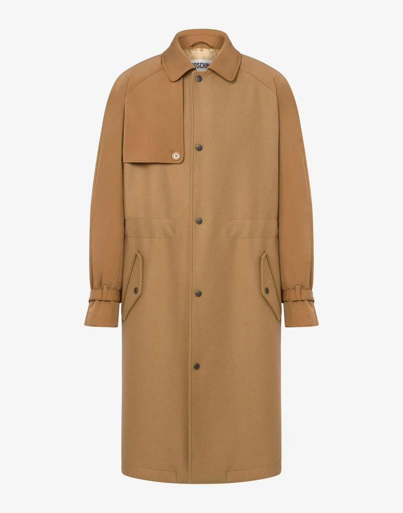 Moschino Wool Cloth And Nylon Coat 1