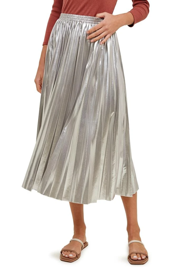 WISHLIST Metallic Pleated Skirt 1