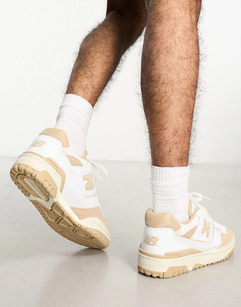 New Balance New Balance 550 trainers in white & tan 2