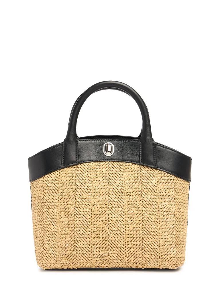 SAVETTE Small Tondo Raffia Top Handle Bag 1