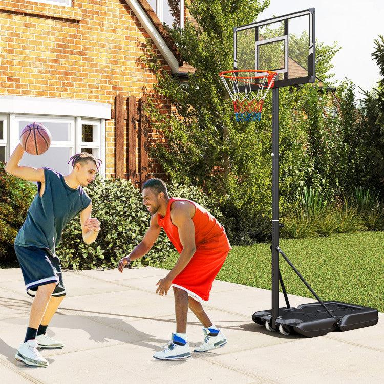 Hivvago 3.3-10 Feet Portable Basketball Hoop Adjustable with Base and Wheels