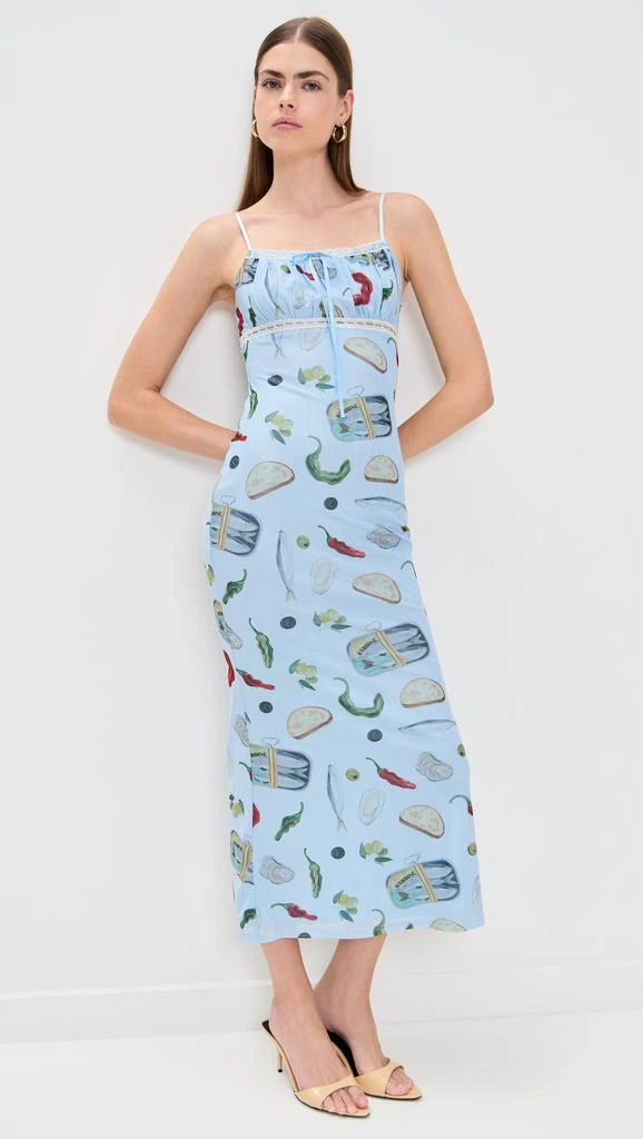 knee length dresses for ladies Acler Women's Clover Woven Satin Midi Dress, AU16 US12 main image 0
