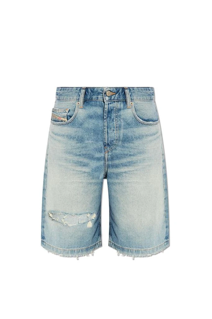 Diesel Diesel De-Sire Distressed Knee-Length Denim Shorts 1