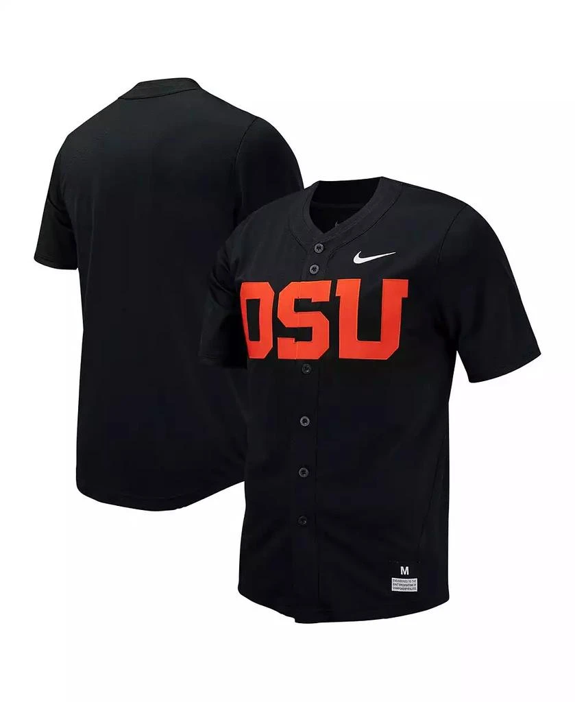 NIKE Men's Oregon State Beavers Replica Full-Button Baseball Jersey 1