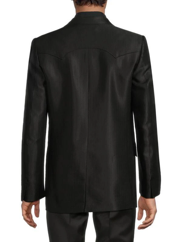 MAISON MARGIELA ​Virgin Wool-Silk Ottoman Blazer 2