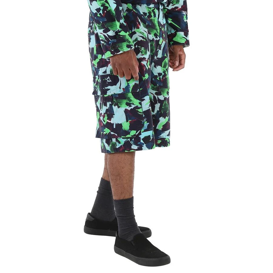 Kenzo Men's Grass Green Abstract-print Cargo Shorts 2