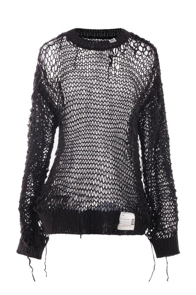 Maison Mihara Yasuhiro Maison Mihara Yasuhiro Open Knitted Crewneck Jumper