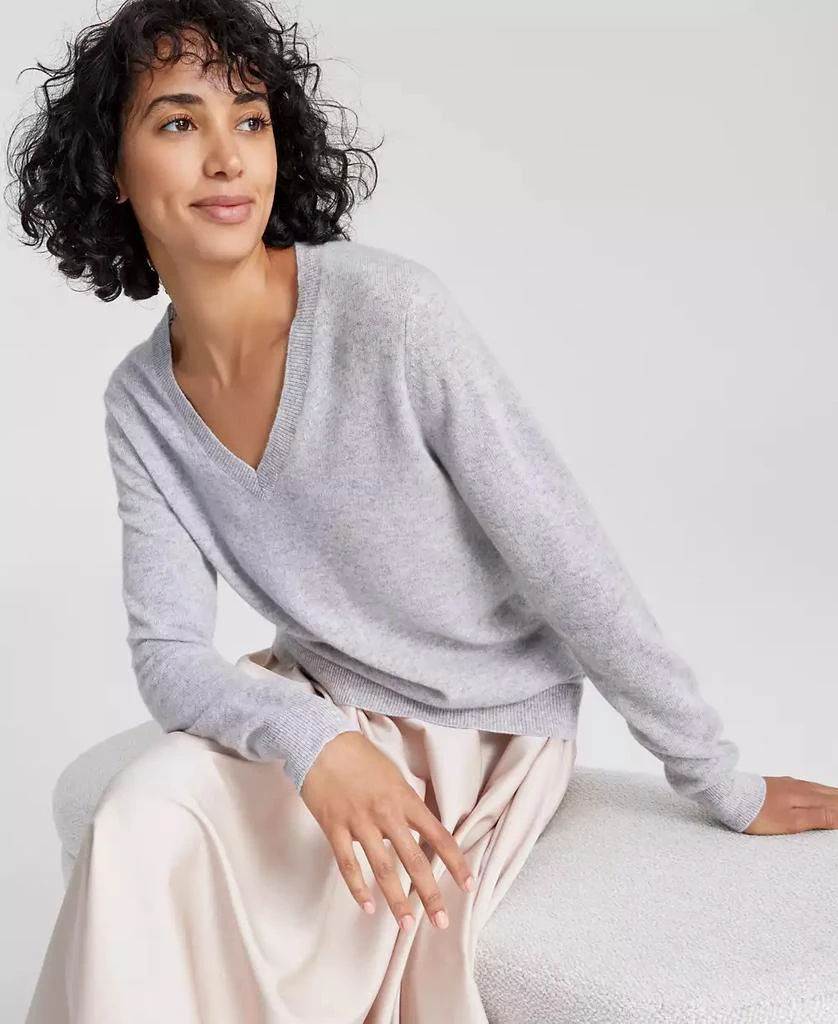 Charter Club 100% Cashmere Women's V-Neck Long-Sleeve Sweater, Created for Macy's 1