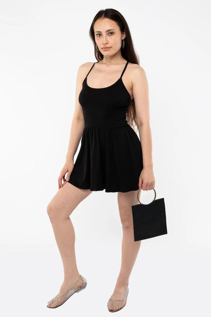 Los Angeles Apparel 43206X - Baby Rib Cross Back Mini Dress 4
