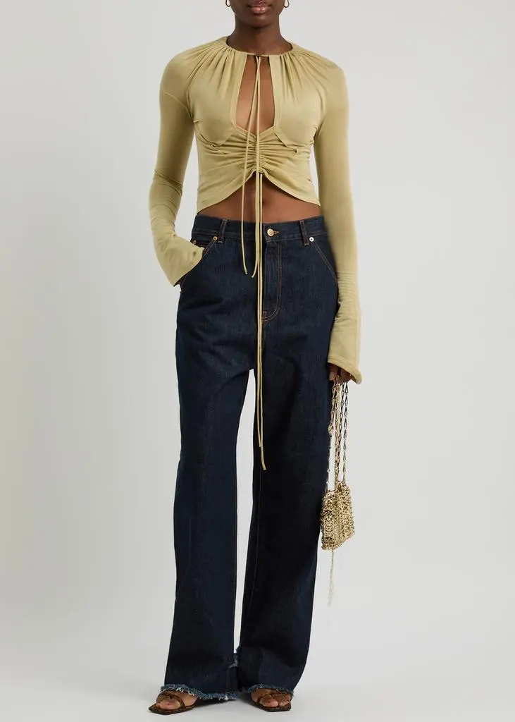 DARKPARK Lisa pearl-embellished straight-leg jeans  4