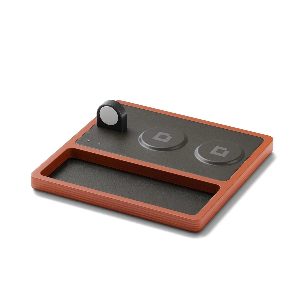 NYTSTND TRIO TRAY Black - 3-in-1 MagSafe Oak Wireless Charger with Apple Watch Support 4
